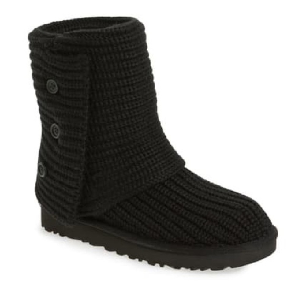 UGG BLACK CLASSIC CARDY II knot boot